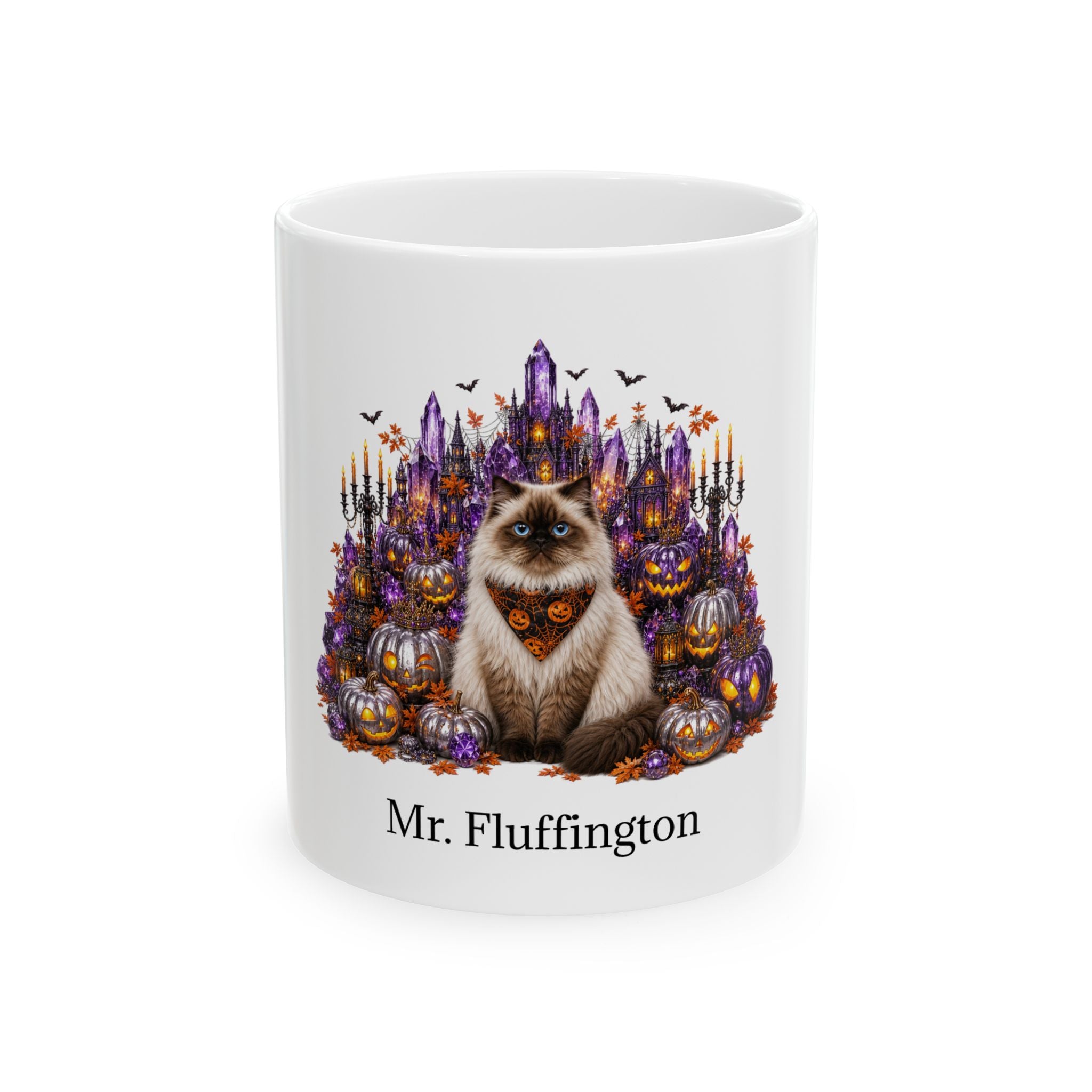 Personalized Himalayan Cat Halloween Mug – Custom Name