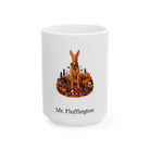 Personalized Pharaoh Hound dog Halloween mug, 15oz white ceramic, with custom pet name on front