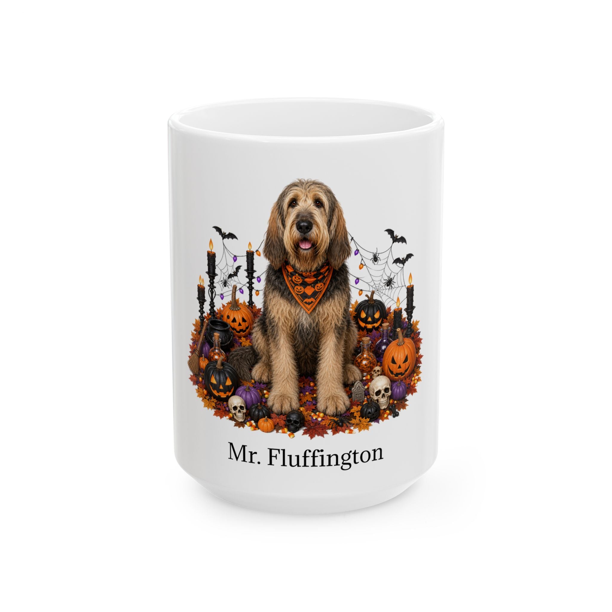 Personalized Otterhound Halloween mug, alternate product view