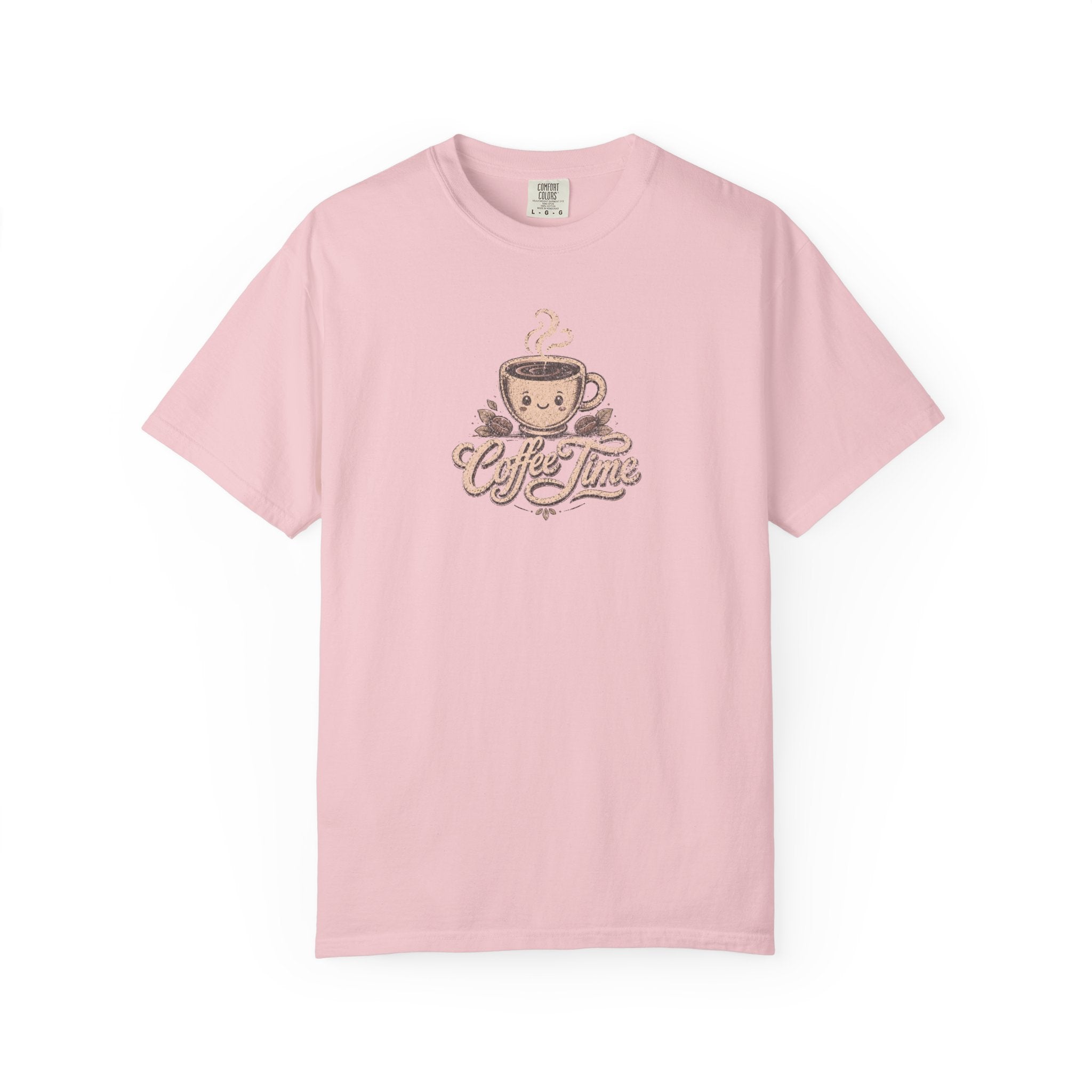 Vintage Coffee Time Heavyweight Cotton Graphic T-Shirt