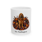 Personalized Bloodhound dog ceramic coffee mug with Halloween artwork and custom name — image 2