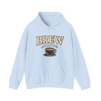 Brew Good Vibes Hoodie | Vintage Cafe Style Pullover | Cozy Coffee Aesthetic Sweatshirt | Retro Barista Gift