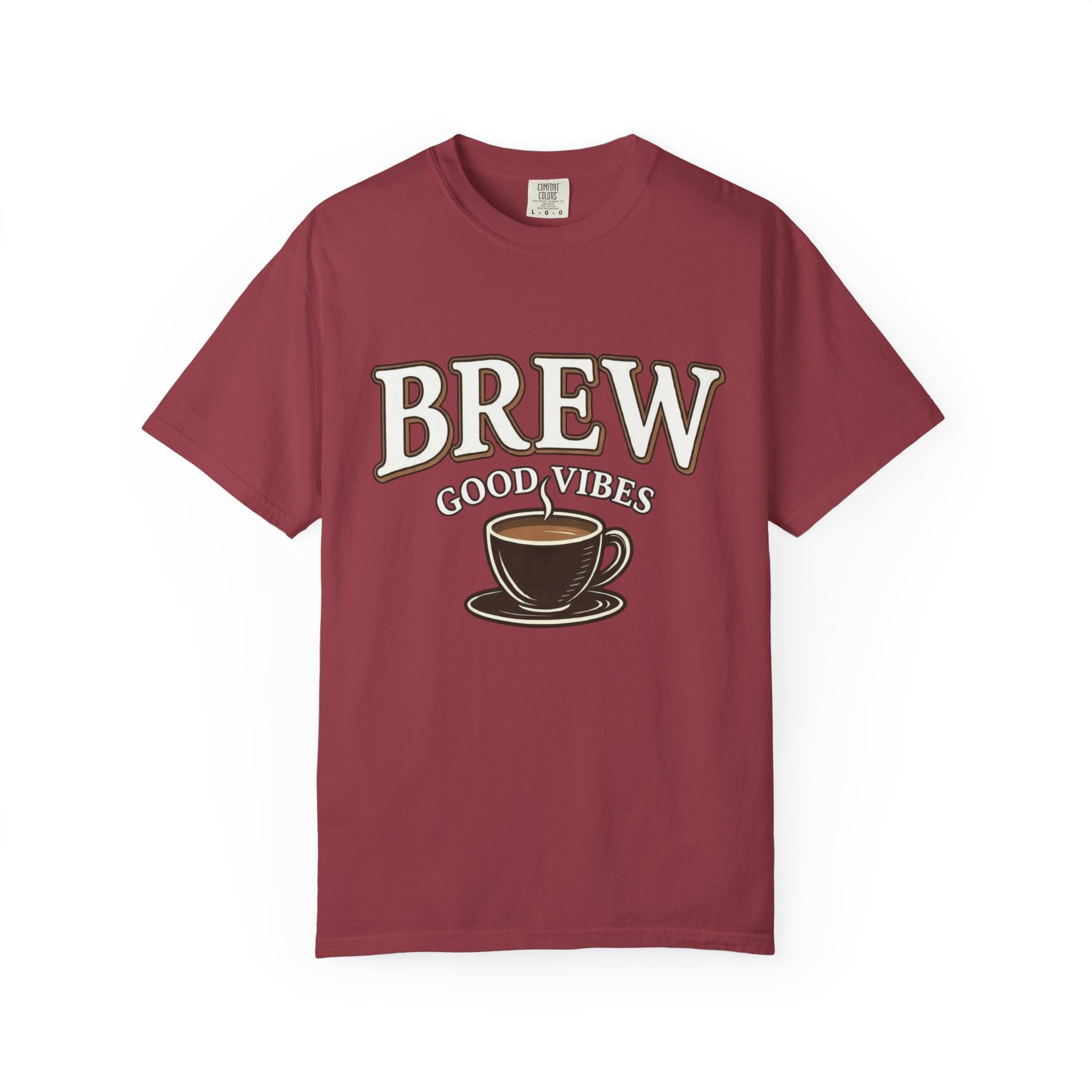 Brew Good Vibes Tee | Garment Dyed Comfort Colors | Barista Gift