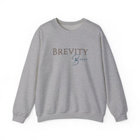 Brevity Brew Crewneck Sweatshirt – Minimal White Embroidered Pullover