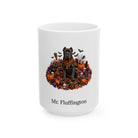 Personalized Cane Corso dog Halloween mug, 11oz white ceramic, with custom pet name on front