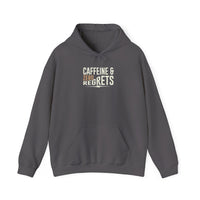 Caffeine & Zero Regrets Funny Coffee Hoodie | Unisex Gildan 18500 Pullover