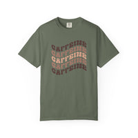 Caffeine Wave T-Shirt | Retro Caffeine Wave T-Shirt | Comfort Colors 1717 | Wavy Text Coffee Lover Gift