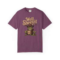 Well Sheeyit Frog T-Shirt — Funny Retro Frog with Coffee Graphic