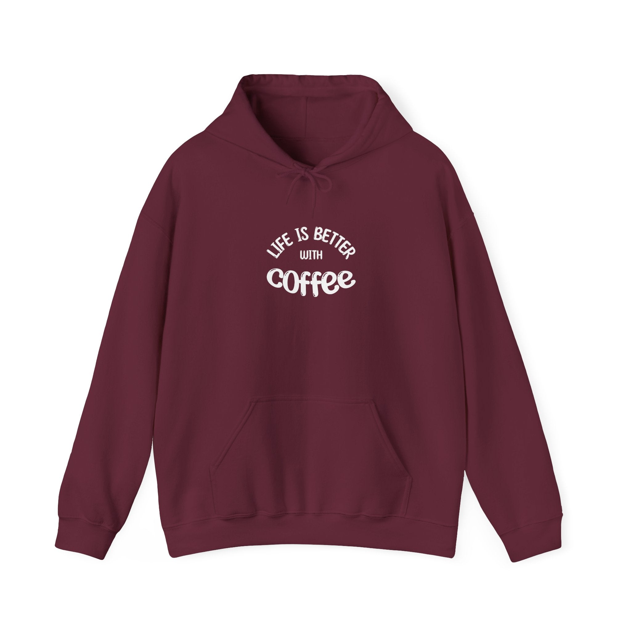 Life Is Better With Coffee Hoodie |  Aesthetic Coffee Lover Gift | Cozy Minimalist Hooded Sweatshirt