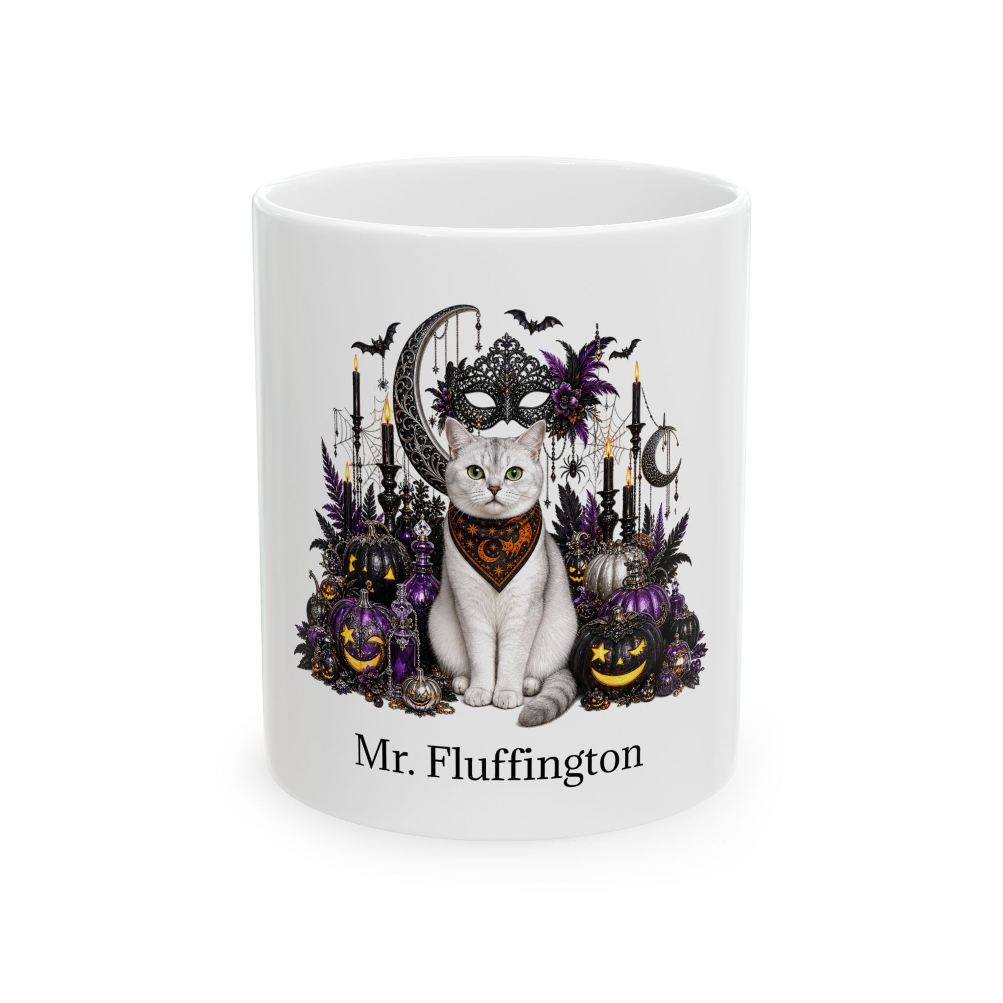 Personalized Burmilla Cat Halloween Mug – Custom Name