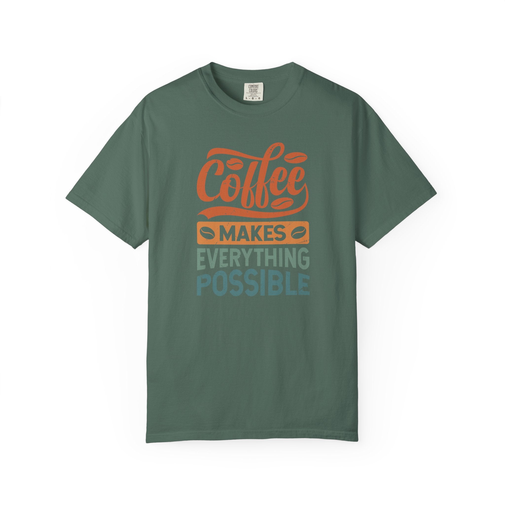 Coffee Makes Everything Possible T-Shirt | Comfort Colors 1717 | Retro Camping Graphic Tee