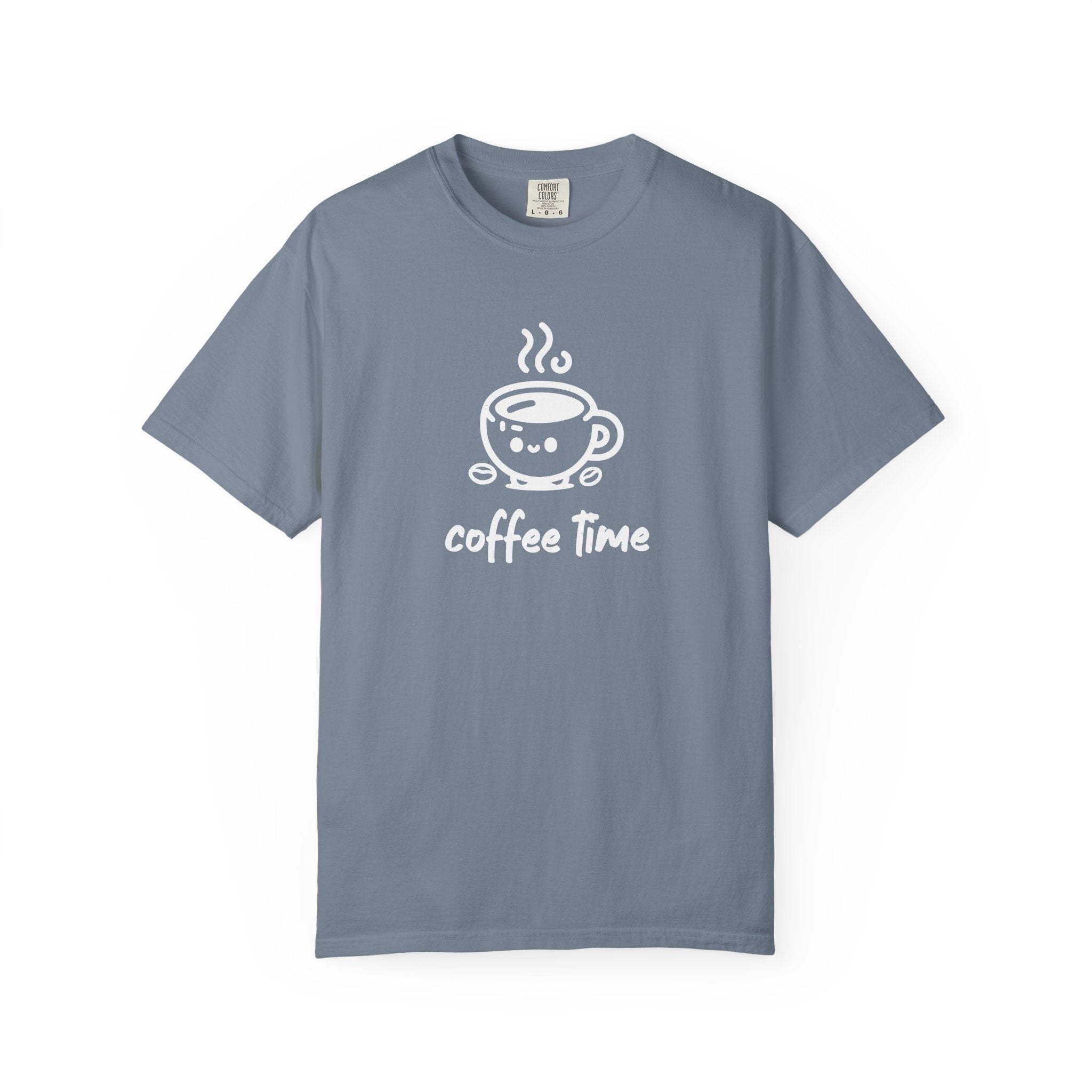 Coffee Time T-Shirt | Comfort Colors 1717 | Cute Steaming Cup Graphic Tee