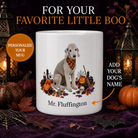 Personalized Bedlington Terrier Halloween Mug – Custom Dog Name Gift seamless personalized Halloween dog mug hero