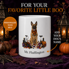 Personalized Belgian Malinois Halloween Mug – Custom Dog Name Gift seamless personalized Halloween dog mug hero