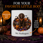 Personalized Boykin Spaniel Halloween Mug – Custom Dog Name Gift – front view with no handle