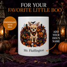 Personalized Chihuahua Halloween Mug – Custom Dog Name Gift – front view with no handle