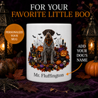 Personalized German Wirehaired Pointer Halloween Mug – front view with no handle