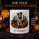 Personalized Miniature American Shepherd Halloween Mug – front view with no handle