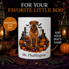 Personalized Rhodesian Ridgeback Halloween Mug – Custom Dog Name Gift – front view with no handle
