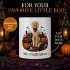 Personalized Saluki Halloween Mug – Custom Dog Name Gift – front view with no handle