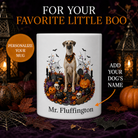 Personalized Sloughi Halloween Mug – Custom Dog Name Gift – front view with no handle