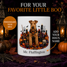 Personalized Welsh Terrier Halloween Mug – Custom Dog Name Gift – front view with no handle